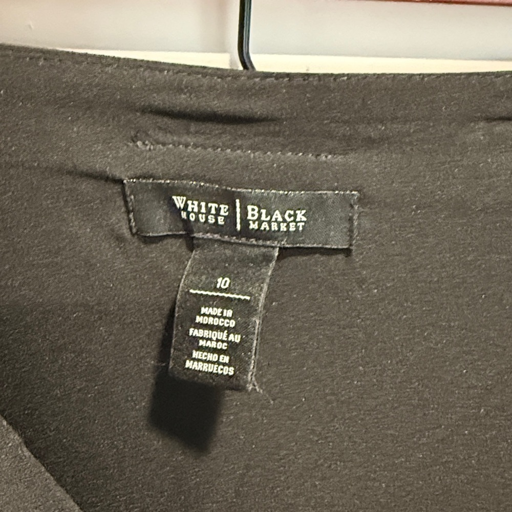 WHBM Skirt Size 10 Black Flounce Hem Side Zip - Picture 6 of 7